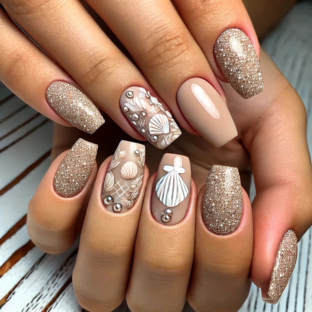 Beachy Sand and Seashells