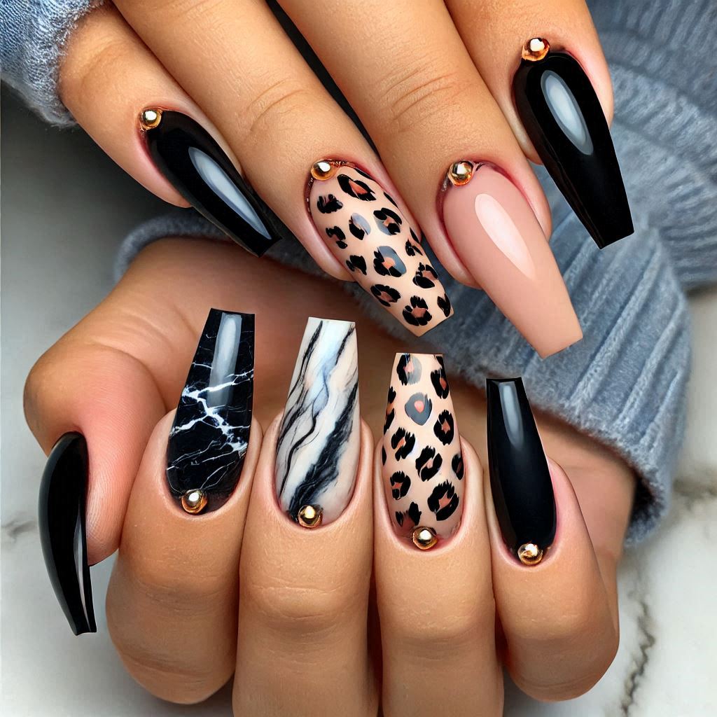 Black Marble and Cheetah Mix