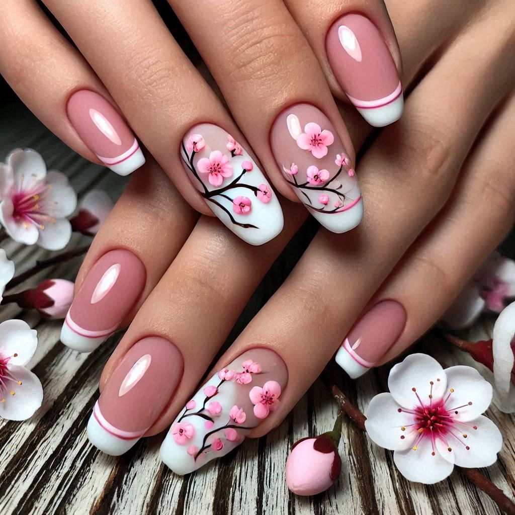 Cherry Blossom Pink Tips