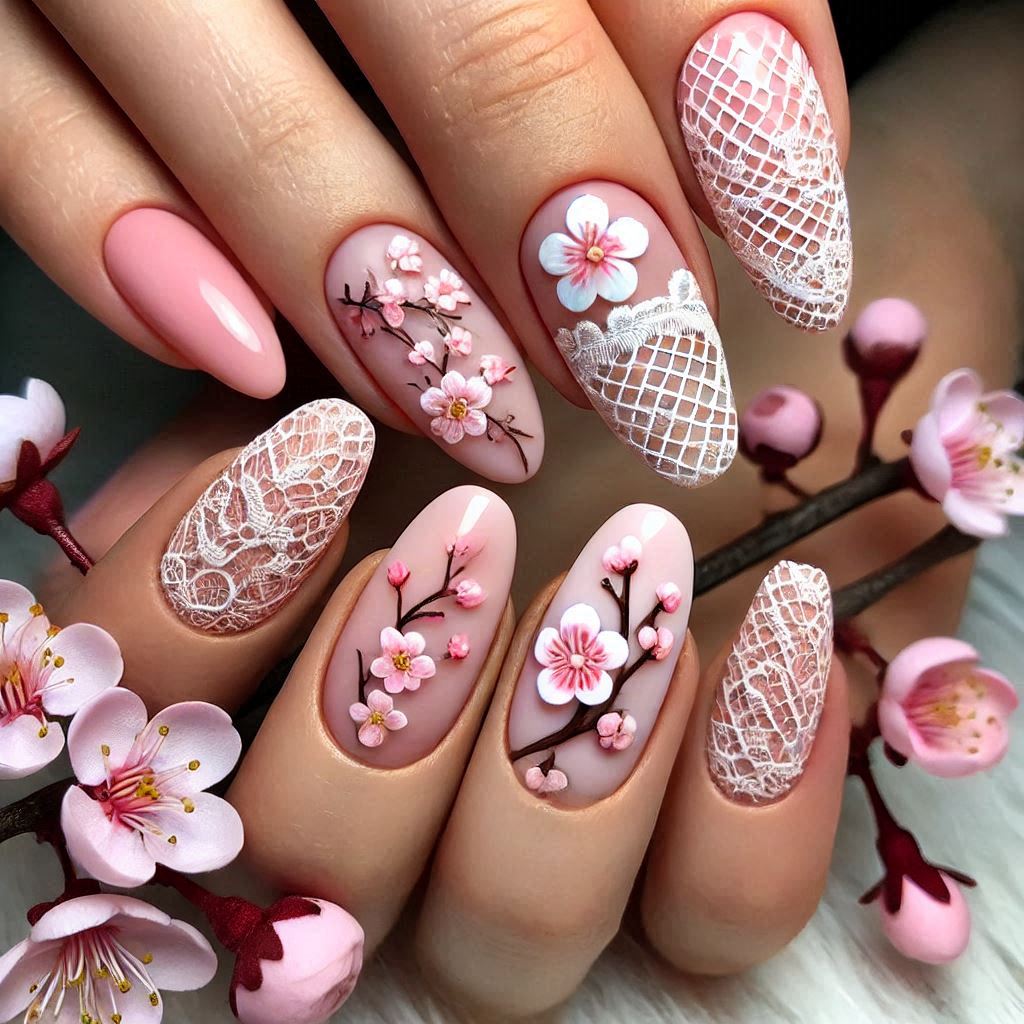 Cherry Blossom with Lace