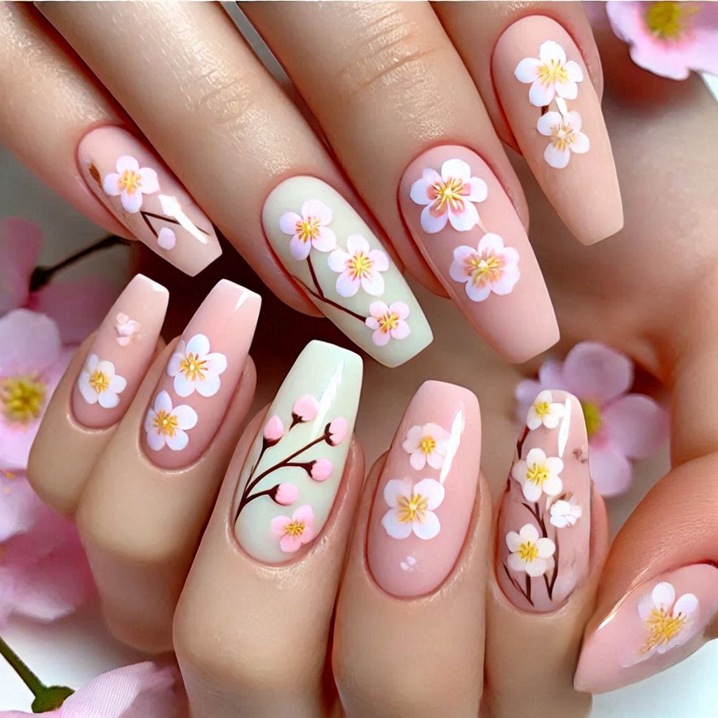 Cherry Blossom with Pastel Colors