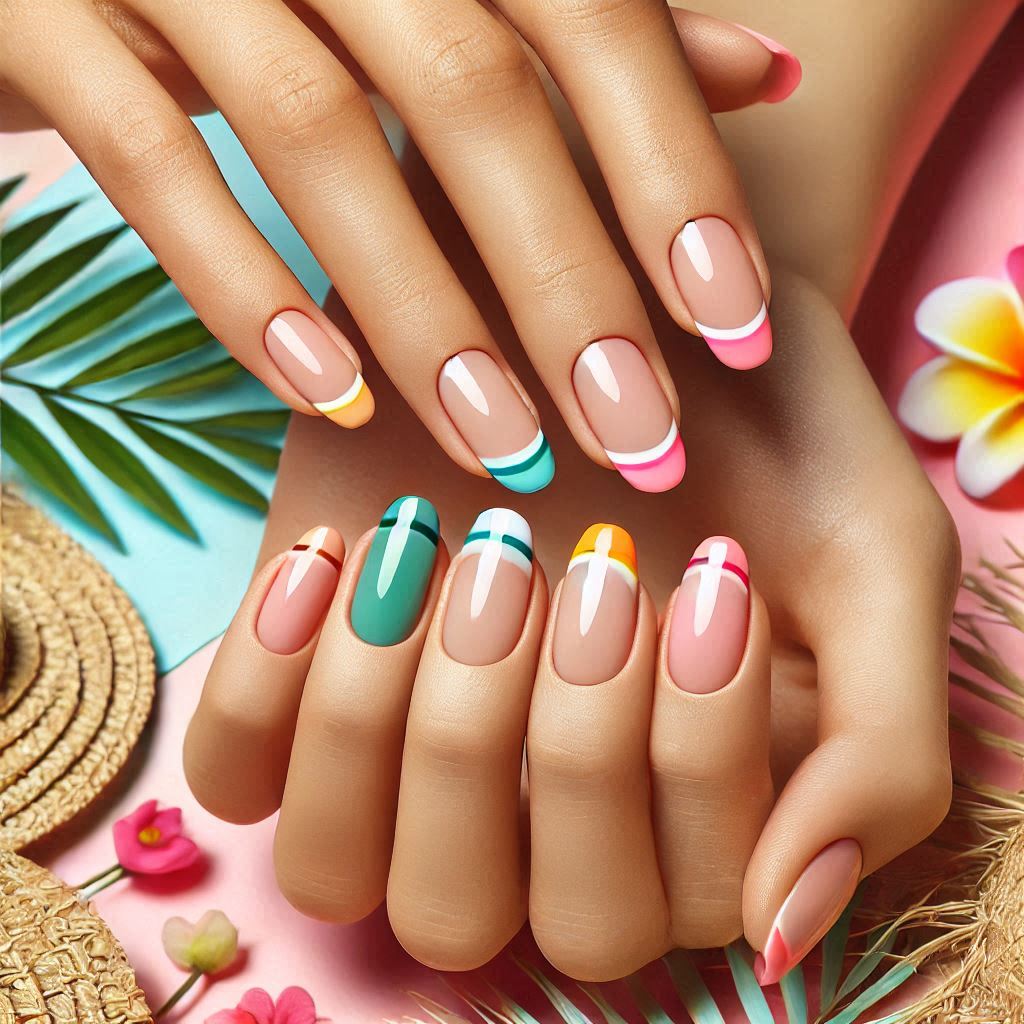 Colorful French Tips