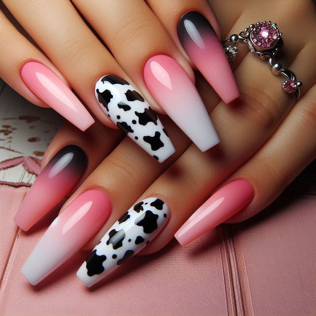 Cow Print Ombre
