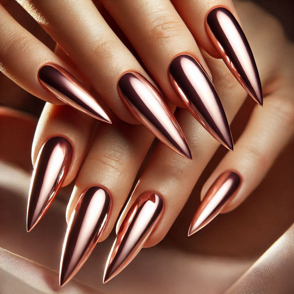 Metallic Rose Gold Chrome