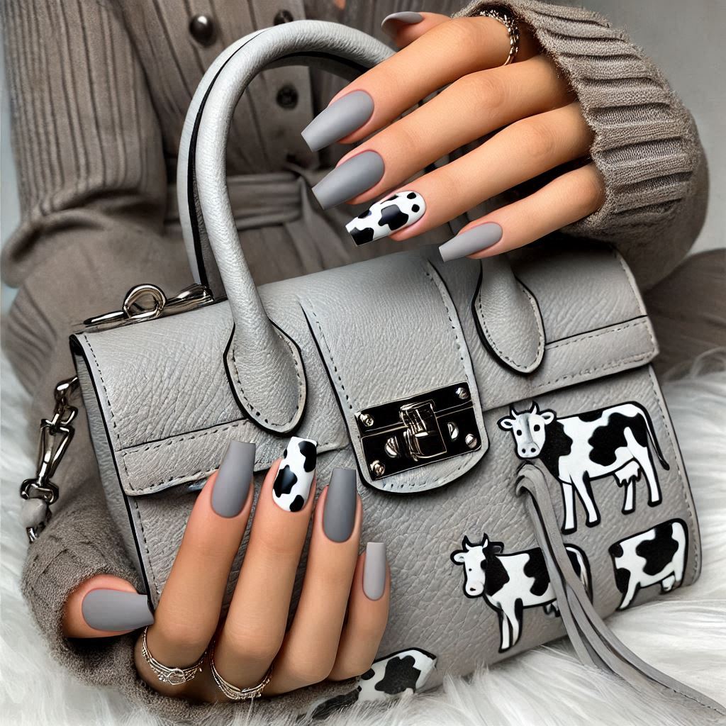 Monochromatic Cow Print
