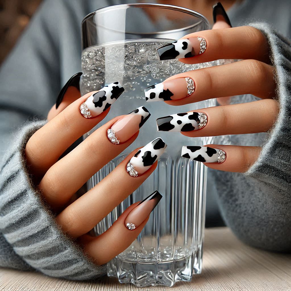 Negative Space Cow Print