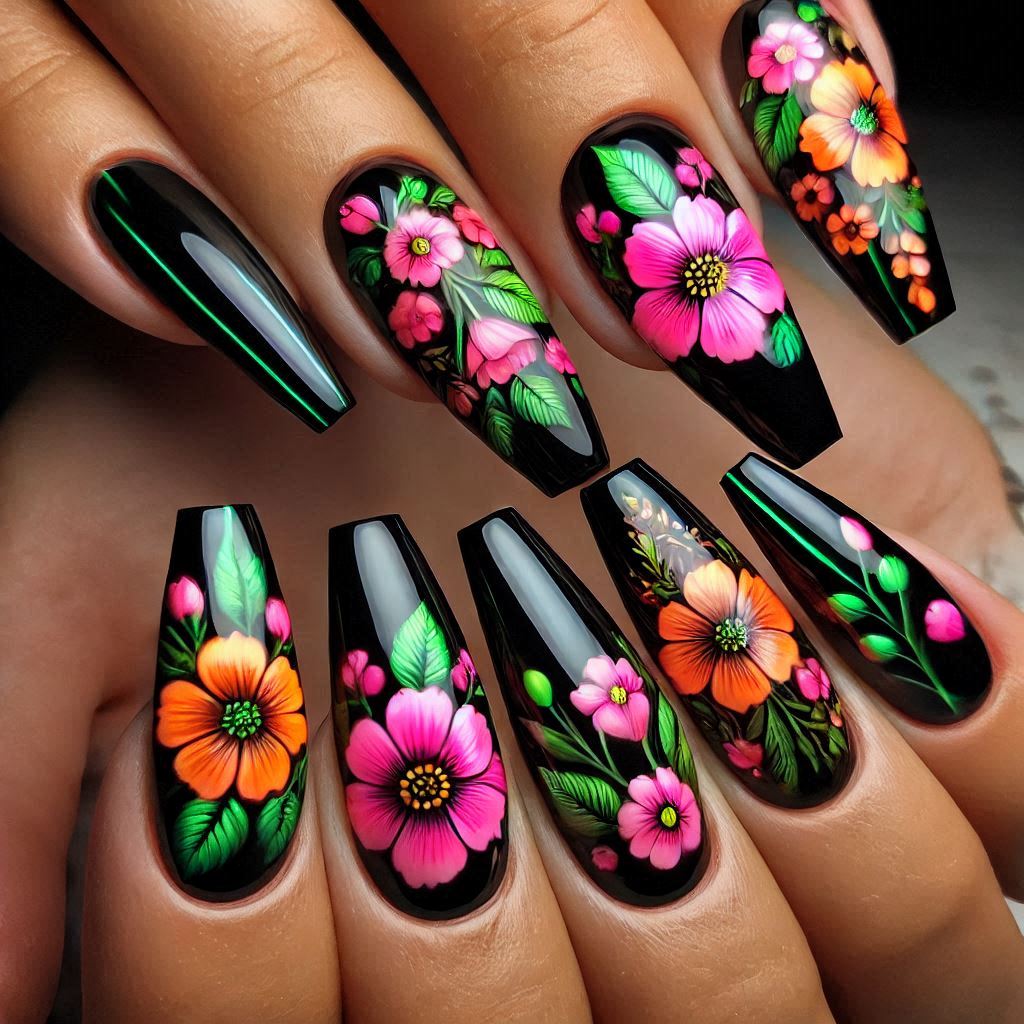 Neon Floral Pop