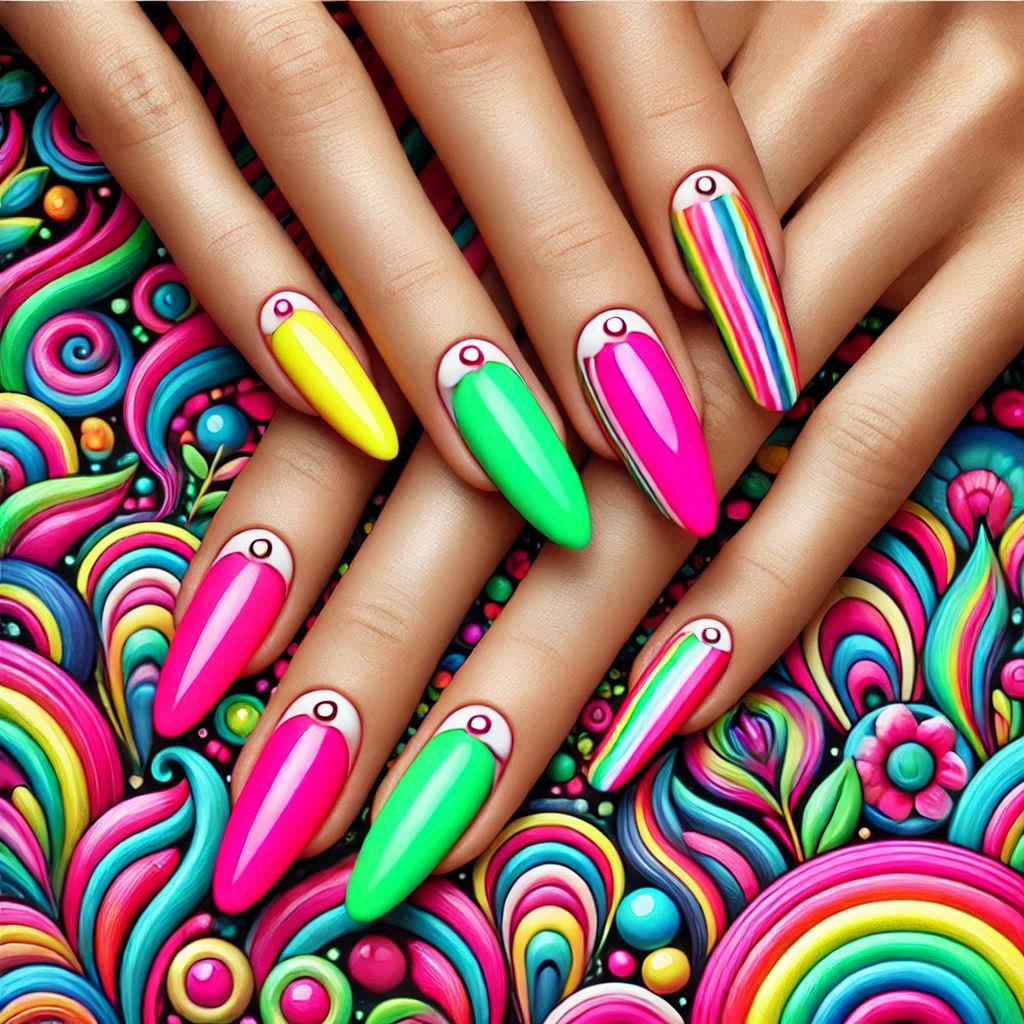 Neon French Tips
