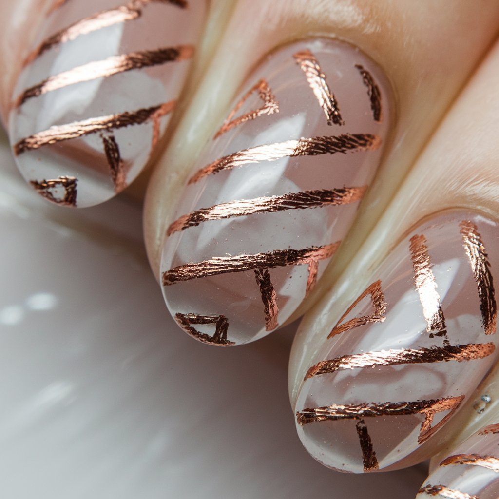 Rose Gold Negative Space Design