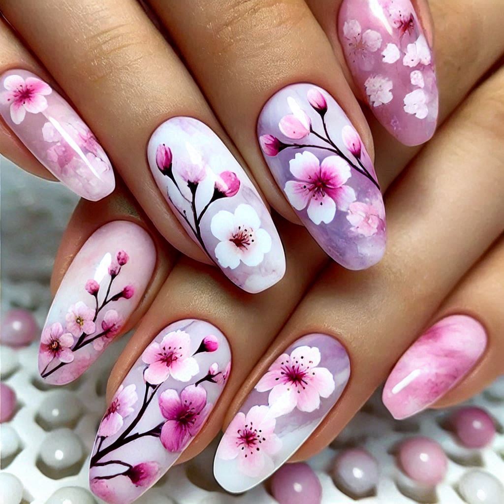 Watercolor Cherry Blossoms