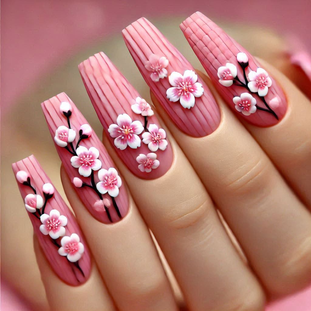 3D Cherry Blossom Stickers