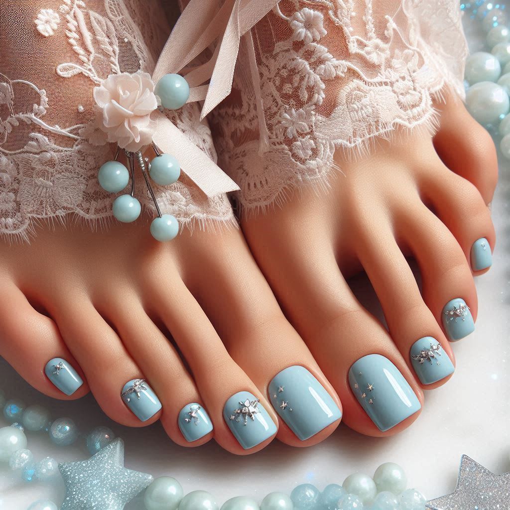 Baby Blue Pedicure