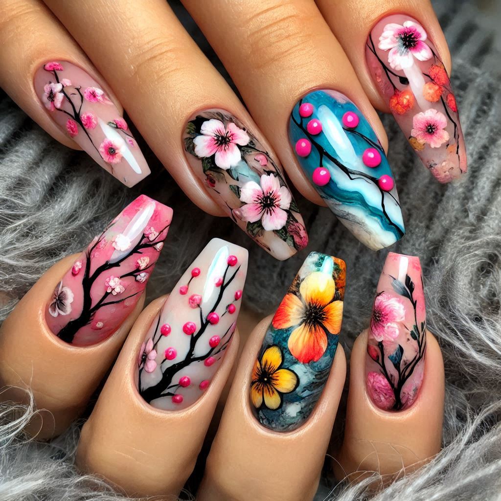 Blooming Gel Nails