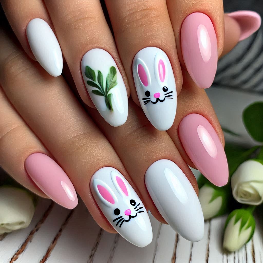 Bunny Ears Accent Nails