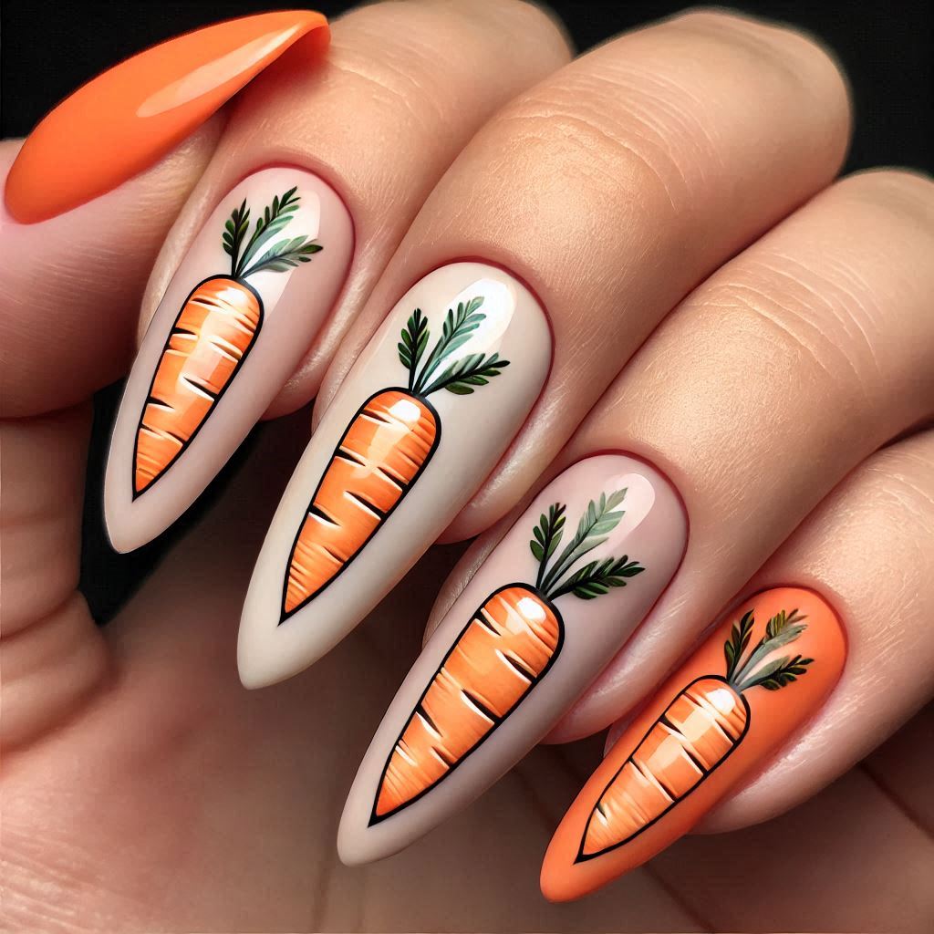 Carrot Nail Art