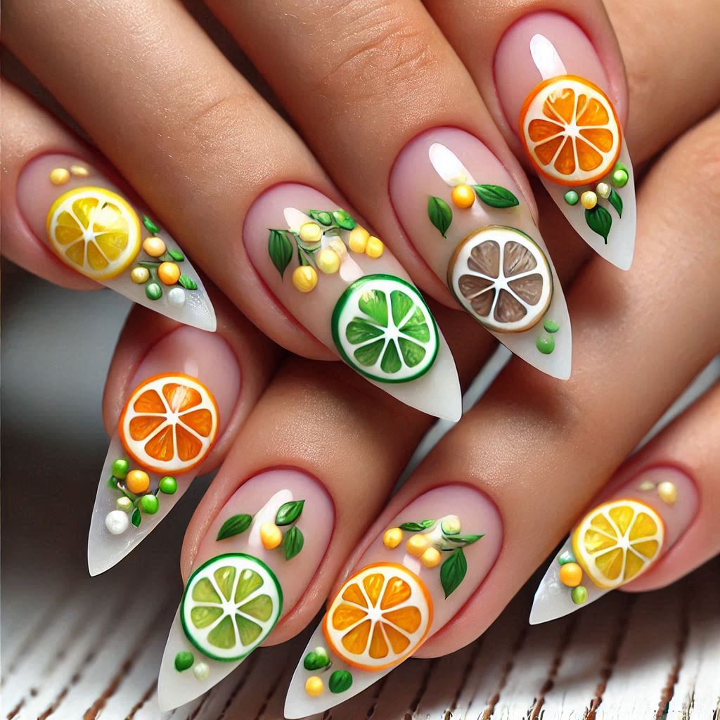 Citrus Slice Nails
