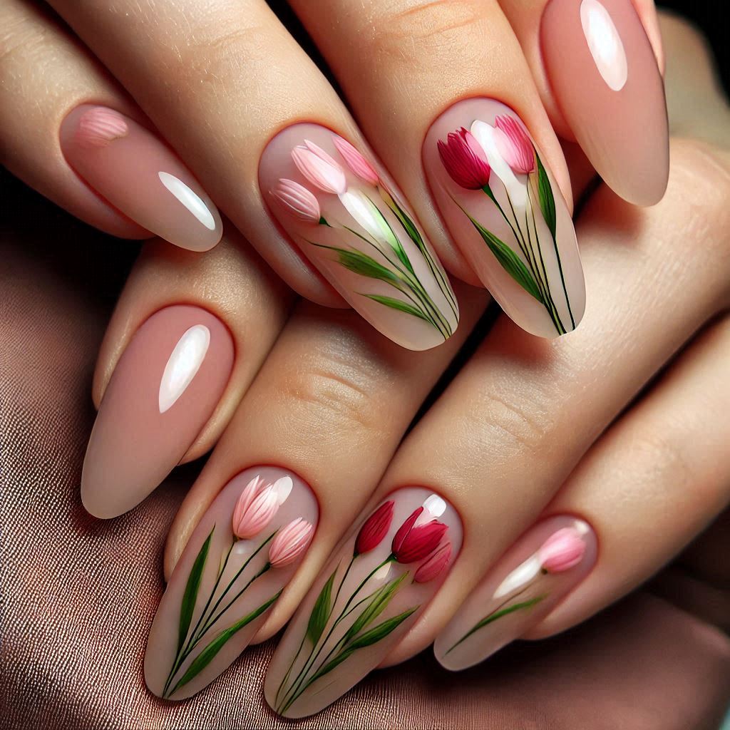 Dainty Tulip Nails