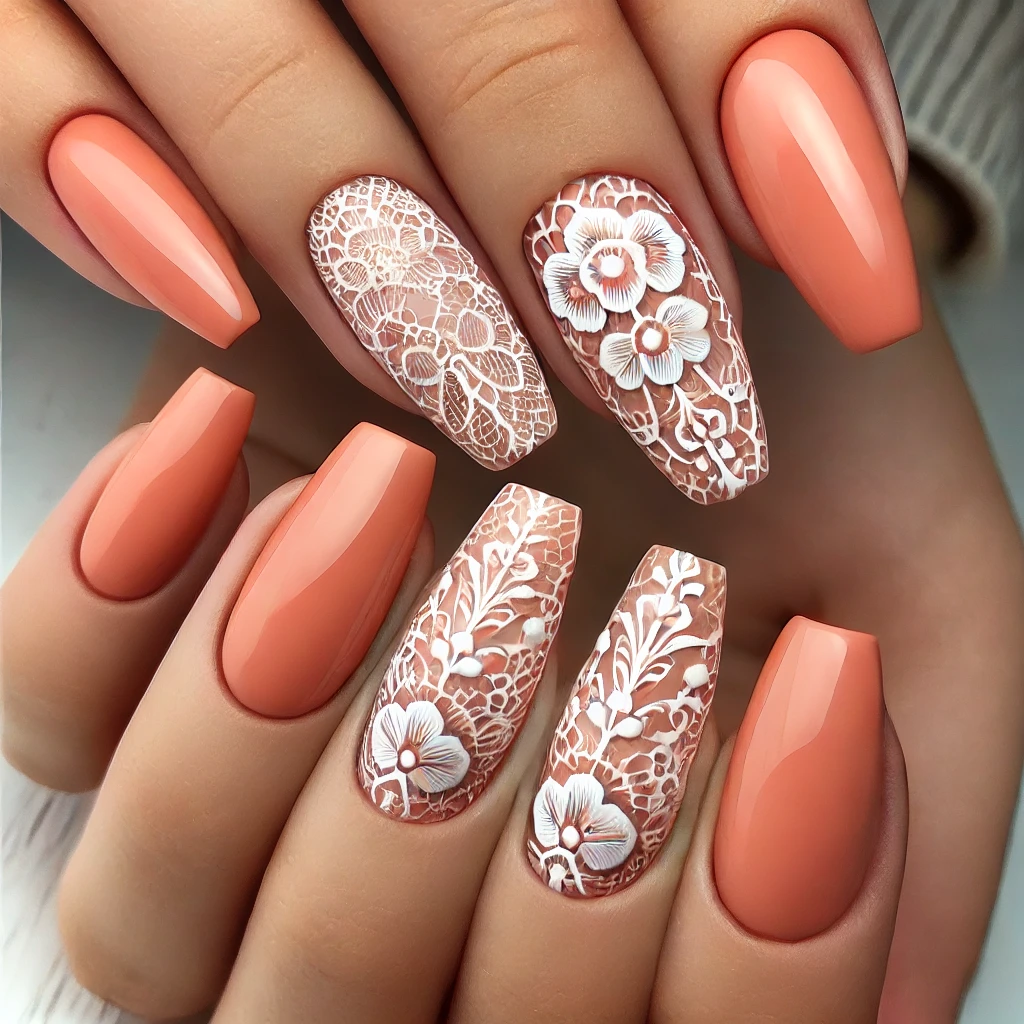 Delicate Peach Lace