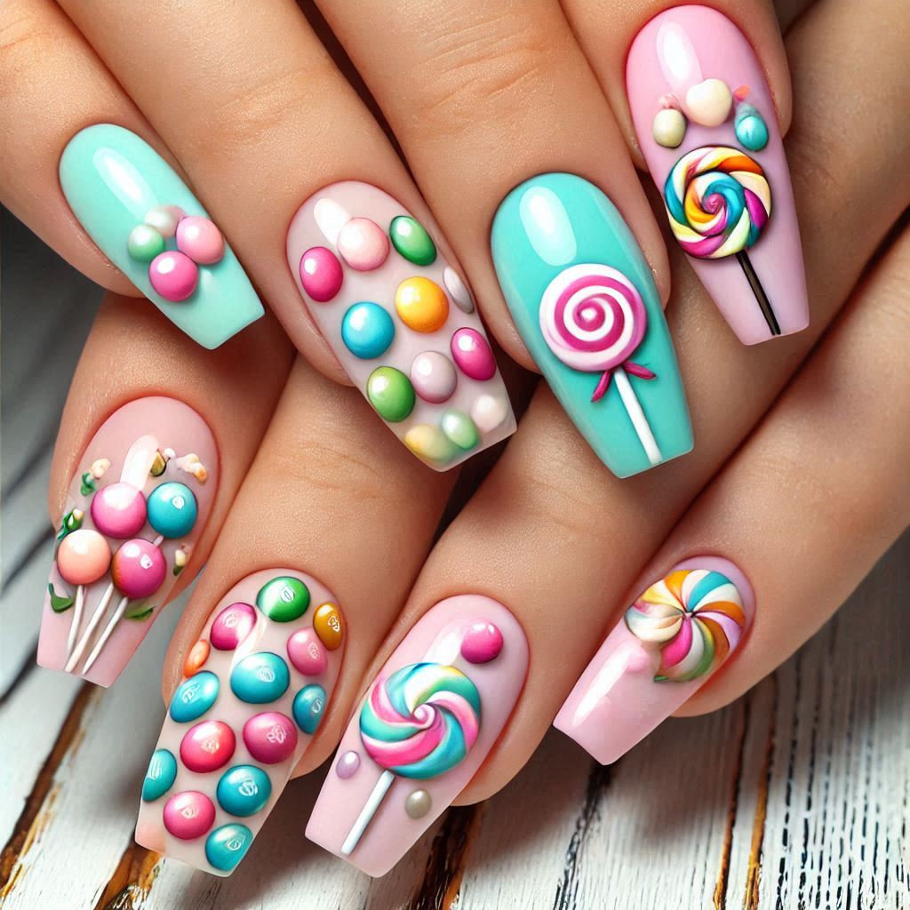 Easter Candy Nail Art