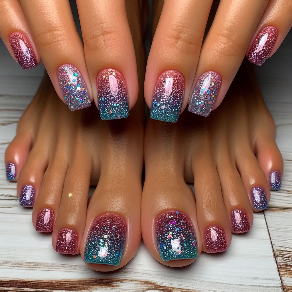 Glitter Fade Toes
