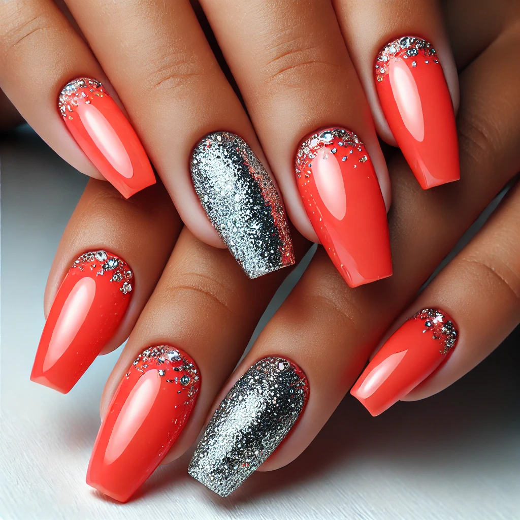 Glittery Coral Delight