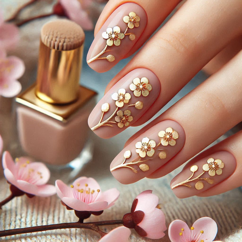Gold Accented Blossom Stickers