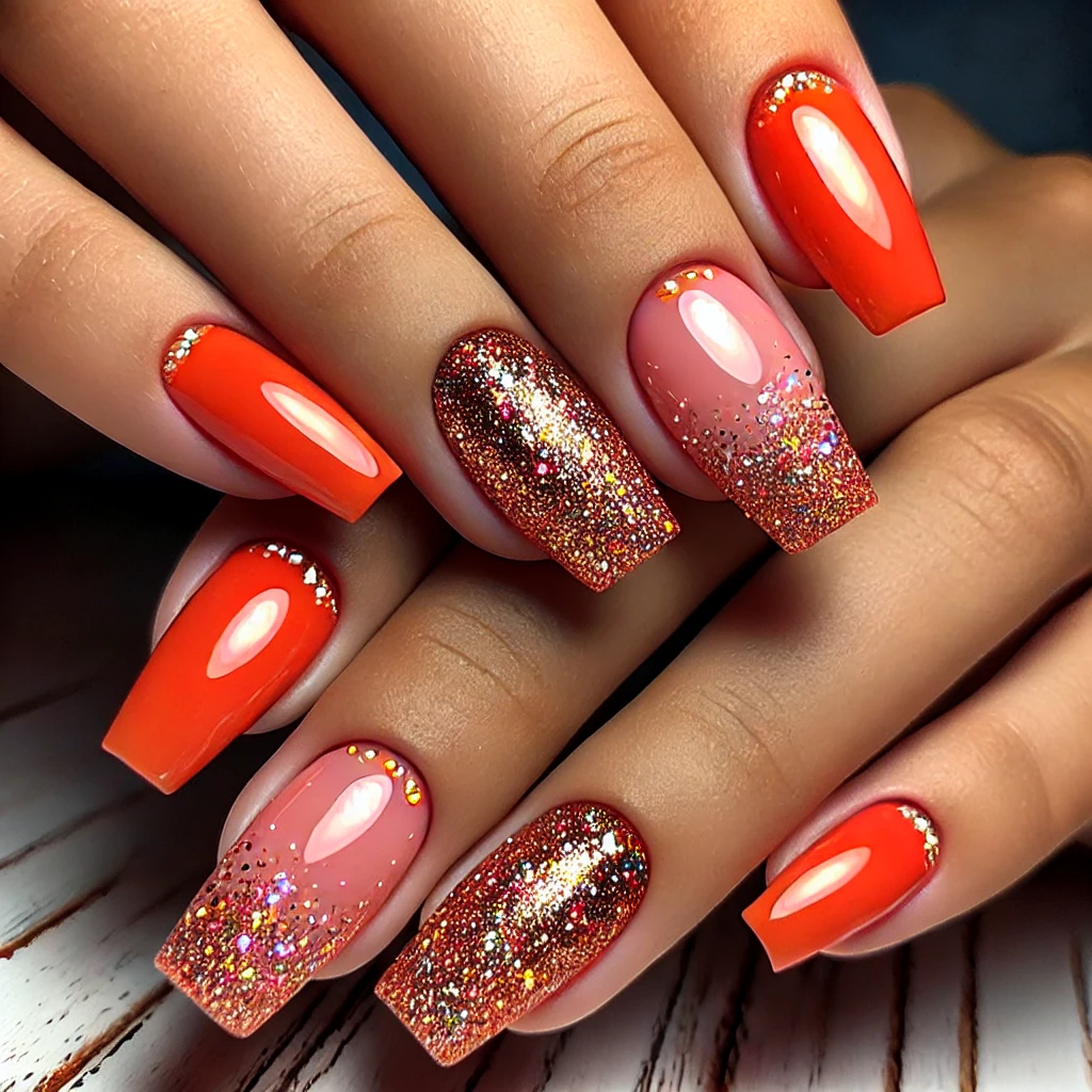 Gradient Glitter Tips