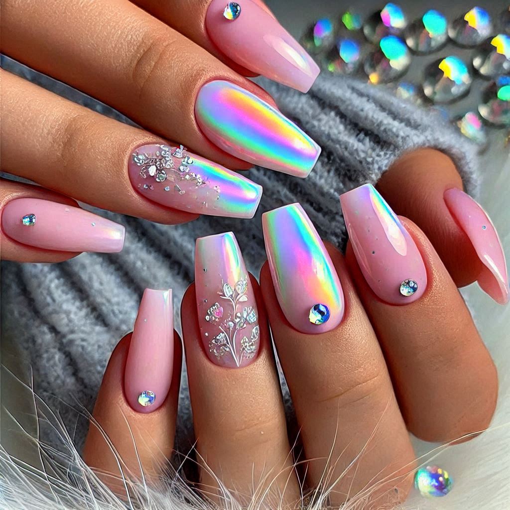 Holographic Floral Fantasy