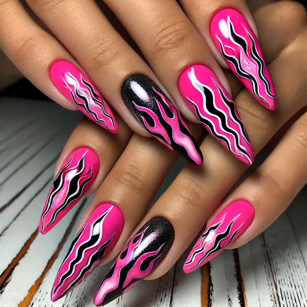 Hot Pink Flames