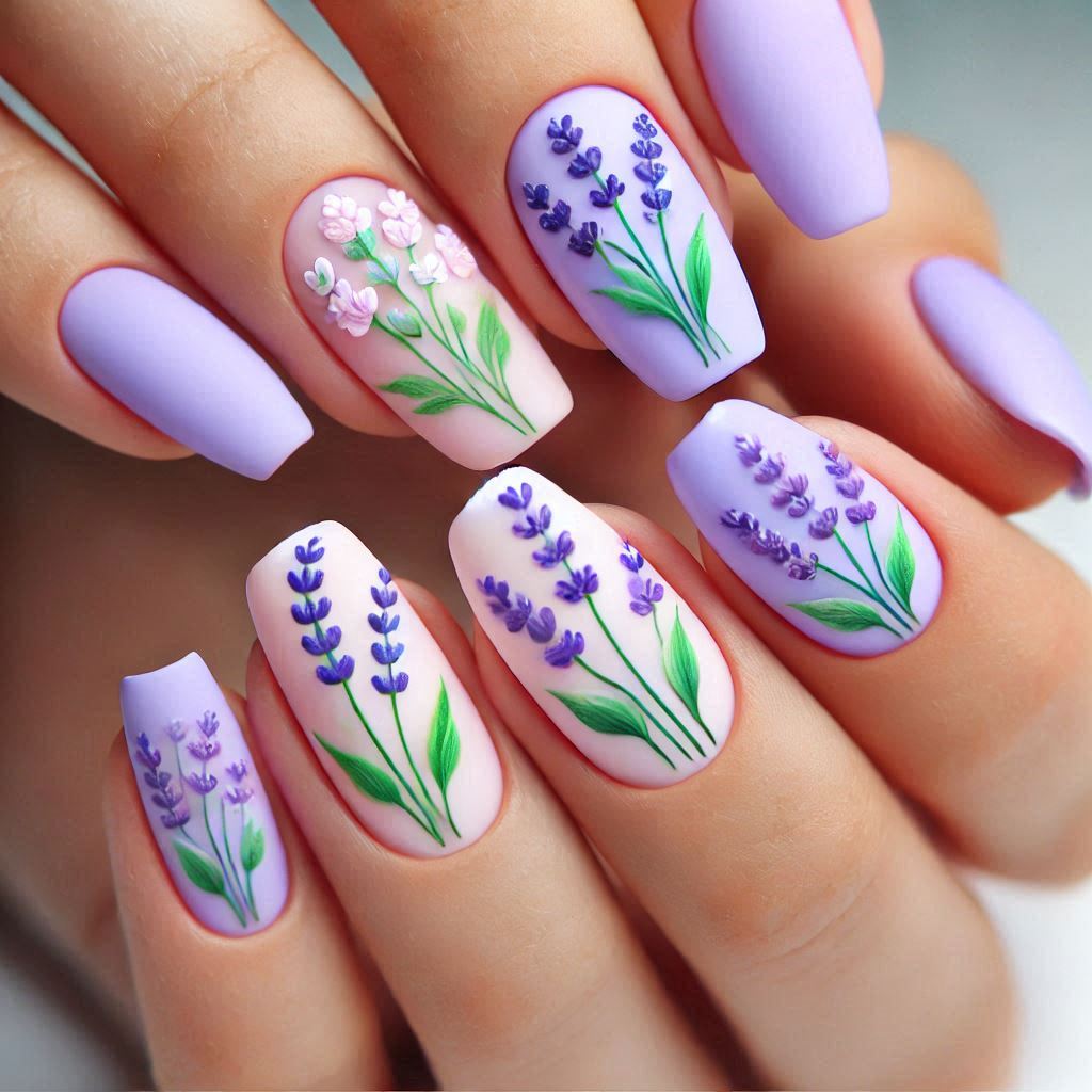 Lavender Field Nails
