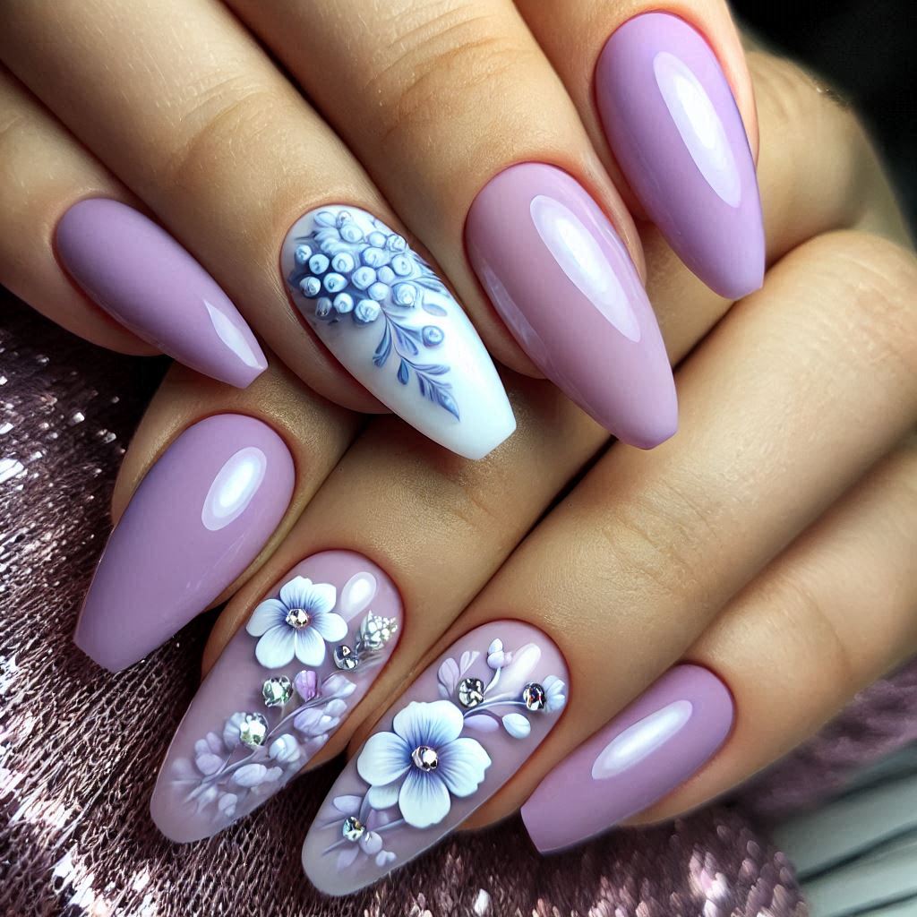 Lilac Spring Nails