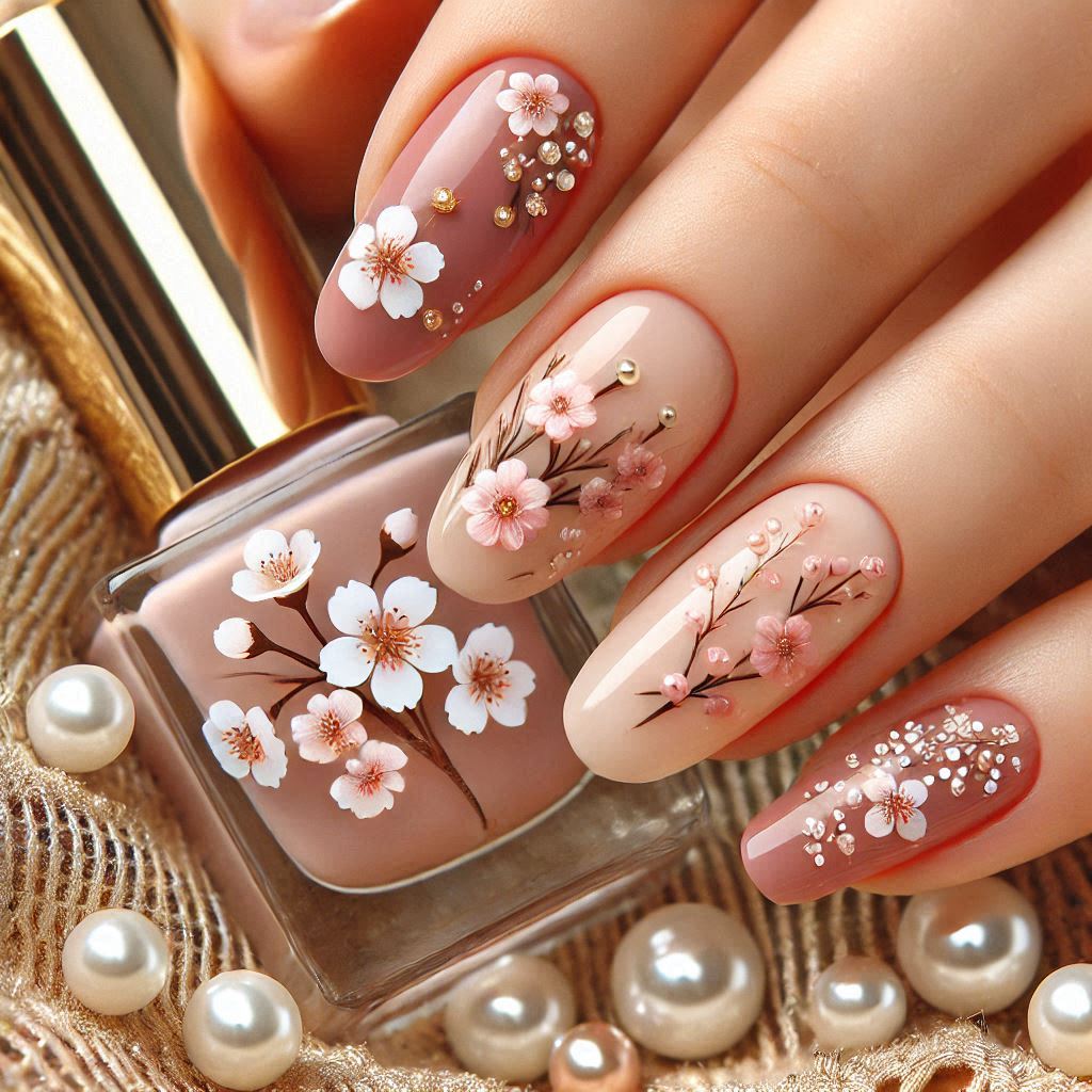 Luxe Blossom Stickers with Pearls