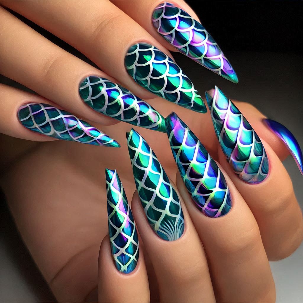 Mermaid Scale Nails