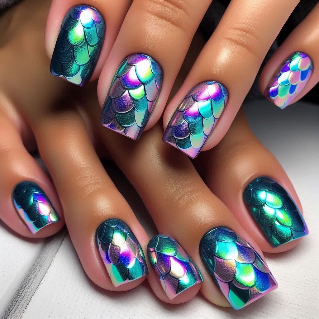 Mermaid Scale Toes