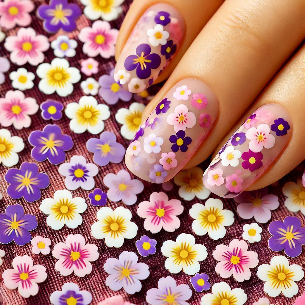 Multi-Colored Cherry Blossom Stickers