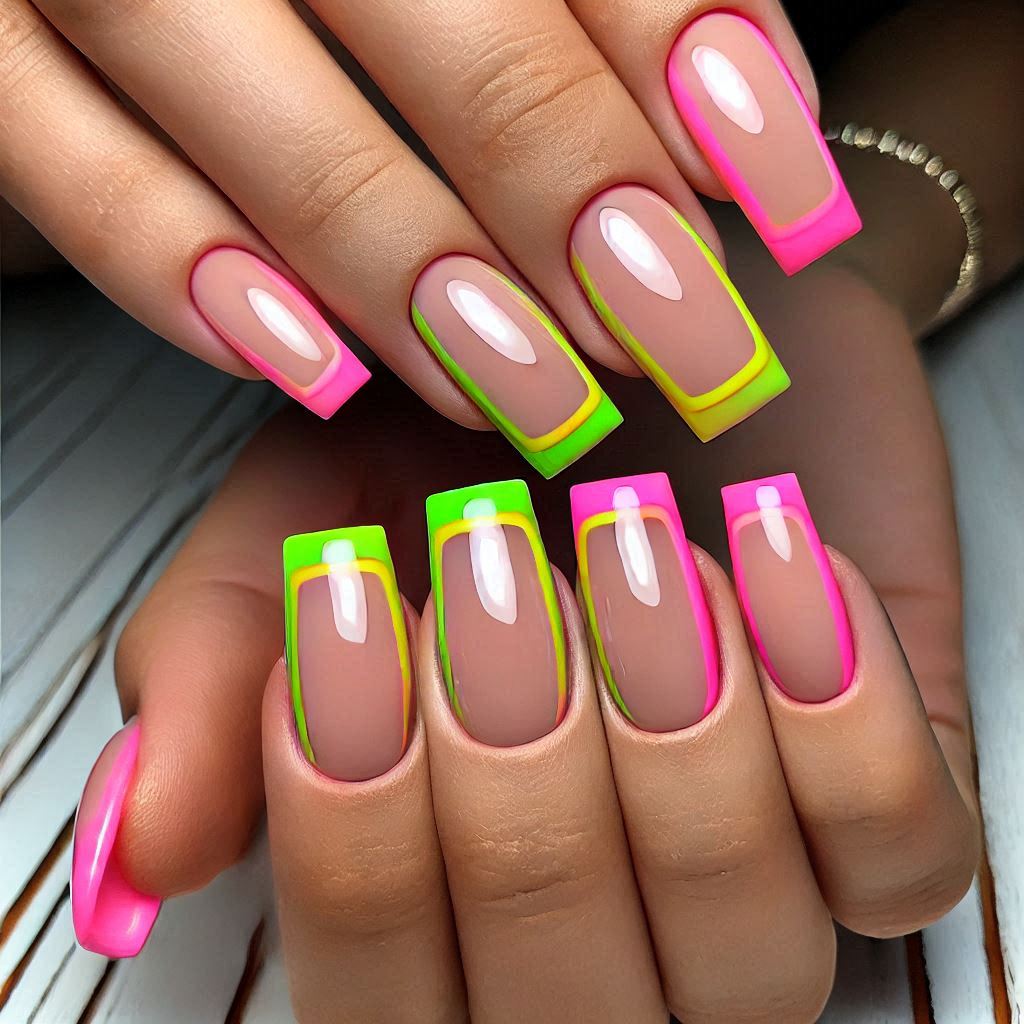 Neon French Tips
