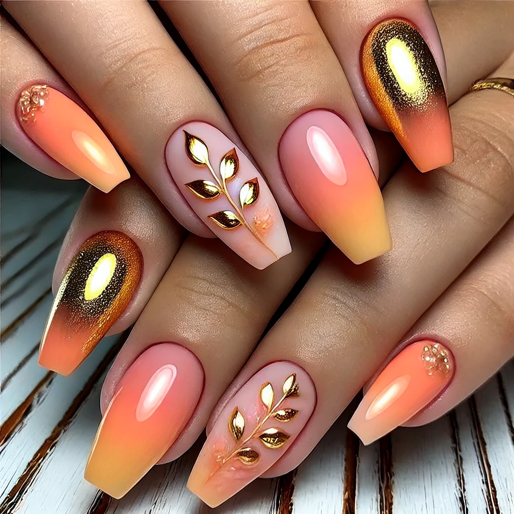 Ombre with Gold Foil
