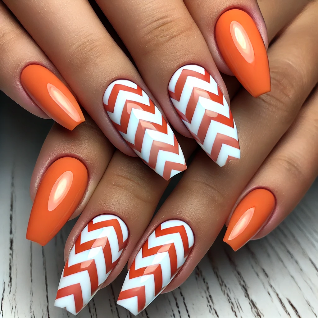Orange Chevron Patterns
