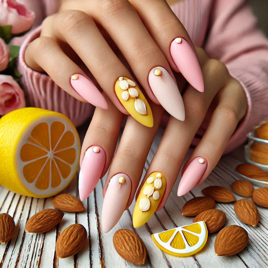 Pink Lemonade Nails