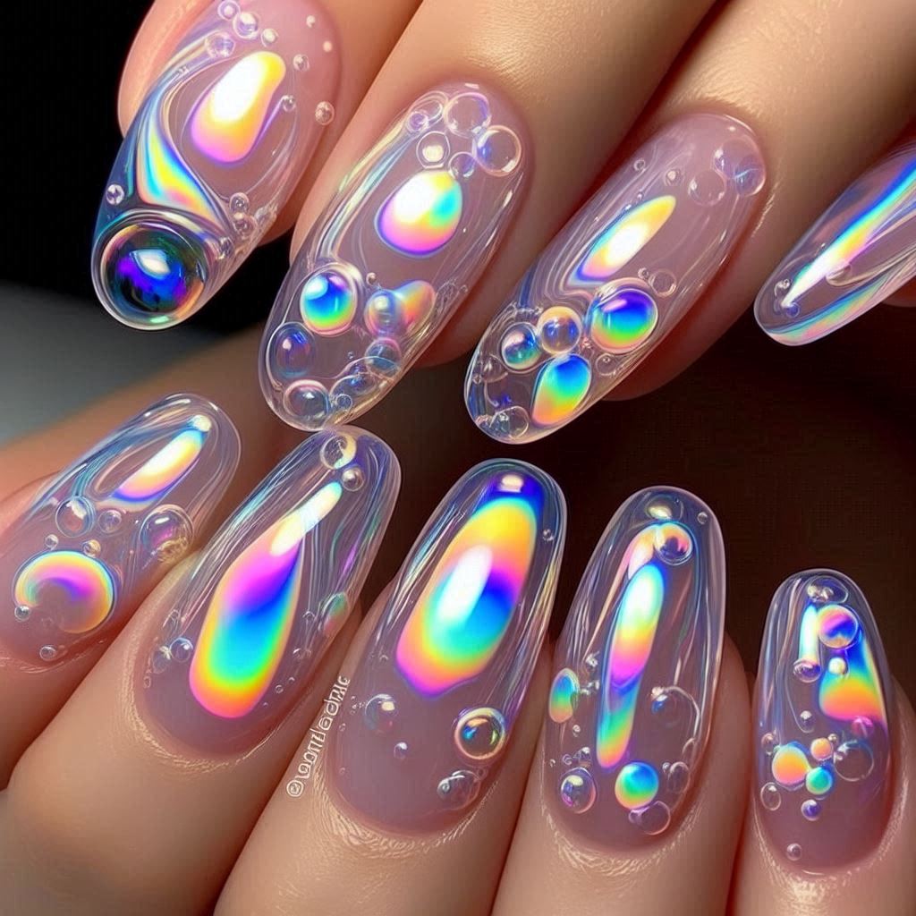 Soap Bubble Nails