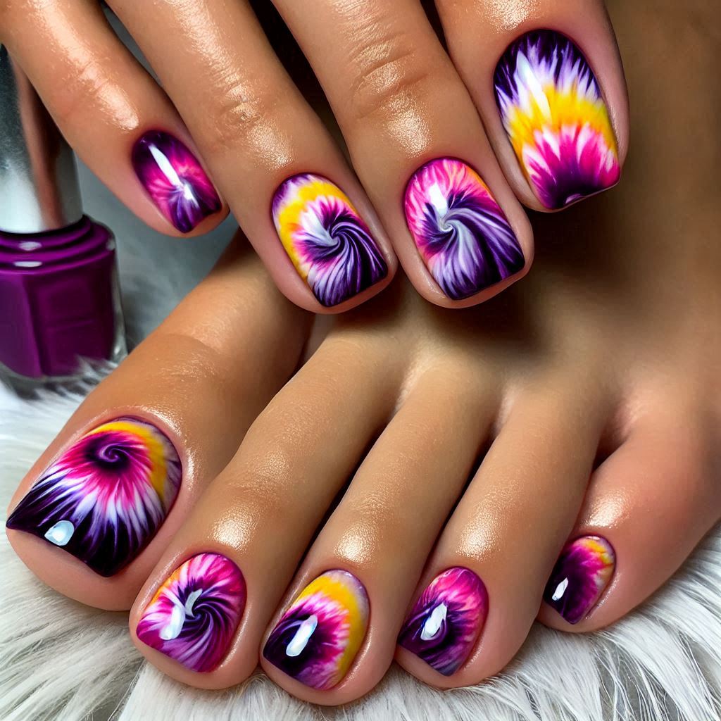 Tie-Dye Toes