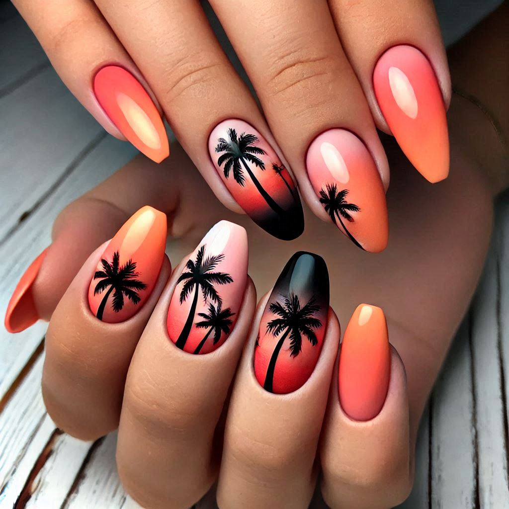 Tropical Sunset Palms