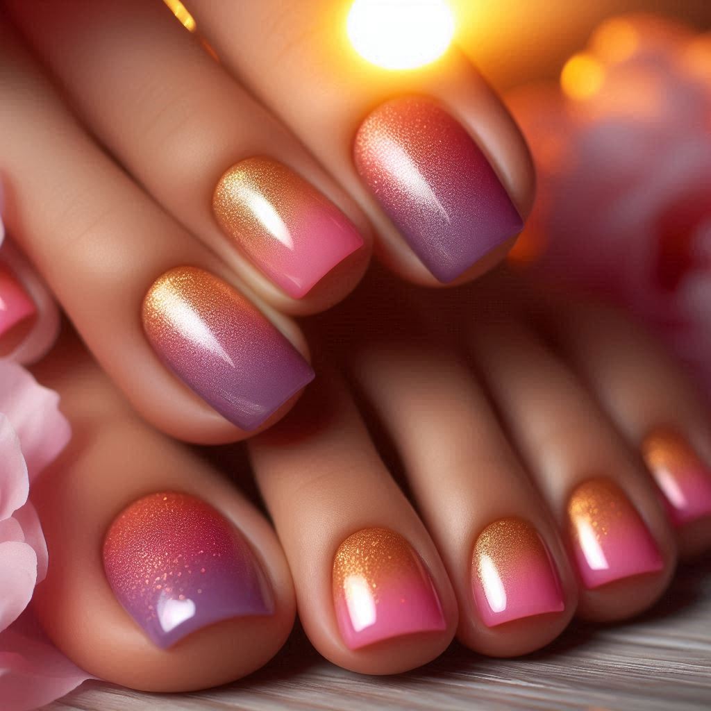 Tropical Sunset Toes