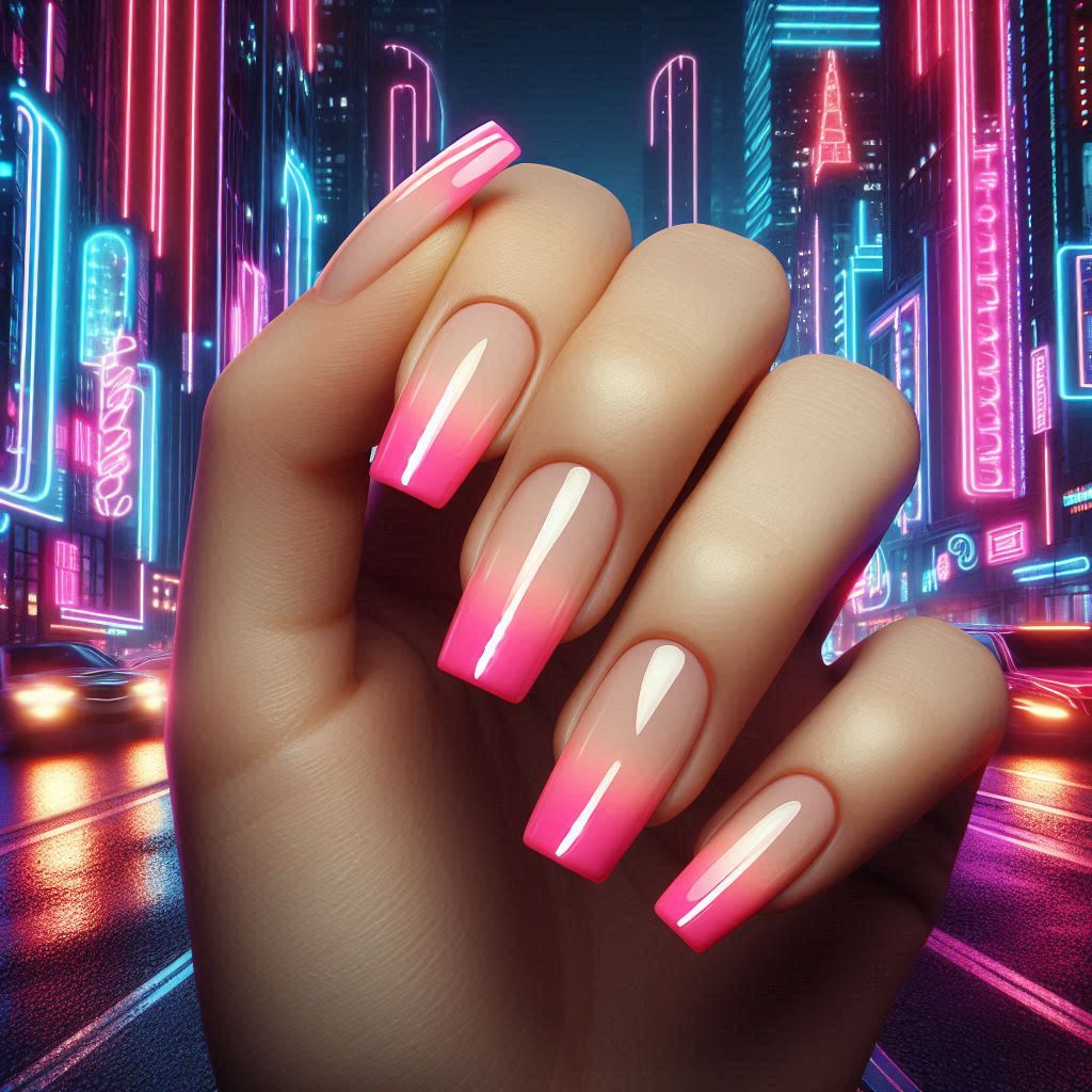 French Tip Baddie Square Nails with a Twist