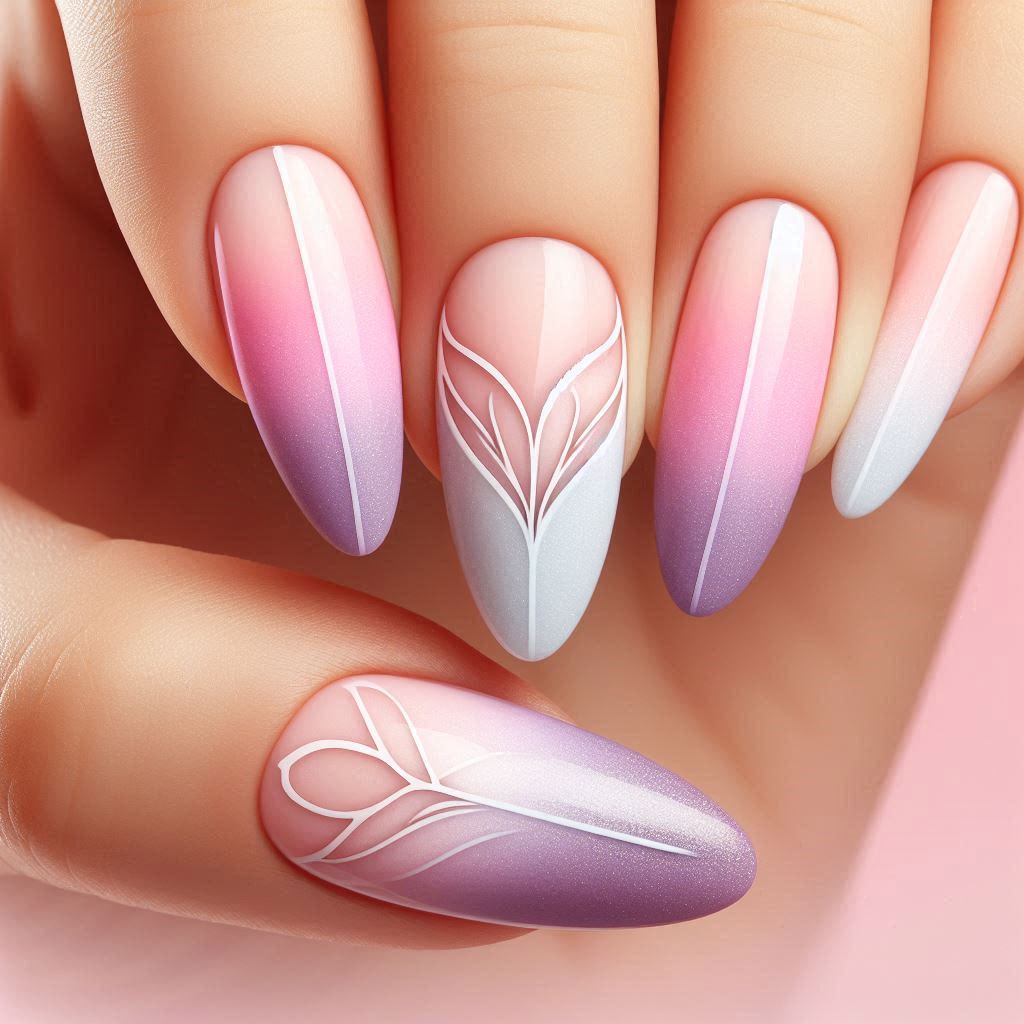 Ombre Half Heart